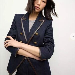 Veronica Beard Miller Denim Dickey Jacket Size 6